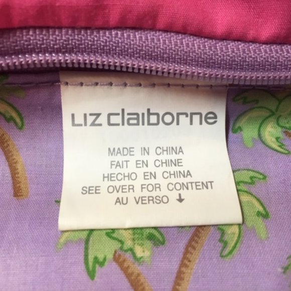 Liz Claiborne Pink Corn Husk Weave Wooden Handle Handbag Tote Large - Picture 4 of 12